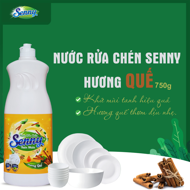 Nước rửa chén Senny: Đánh bay dầu mỡ nhanh chóng, hiệu quả với tinh chất thiên nhiên