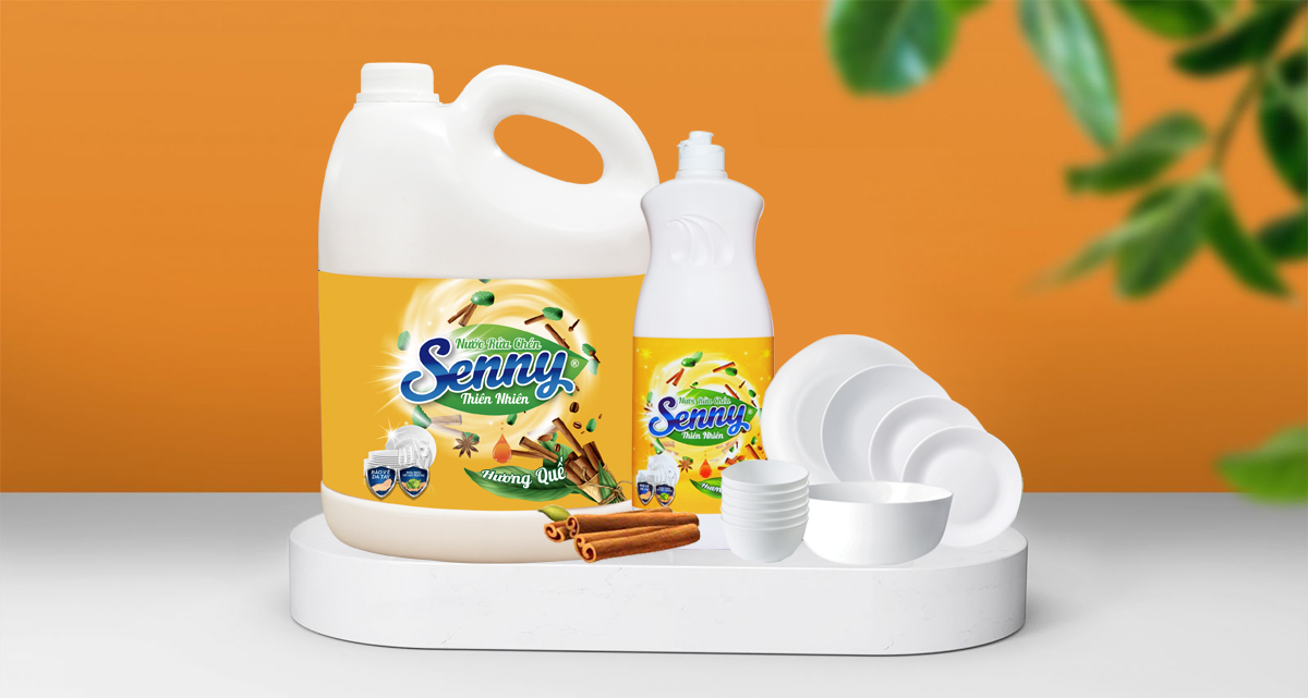 nước rửa chén senny hương quế mới