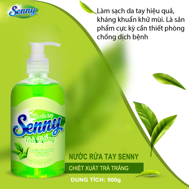Senny Trà Trắng: Làm sạch da tay - Kháng khuẩn hiệu quả