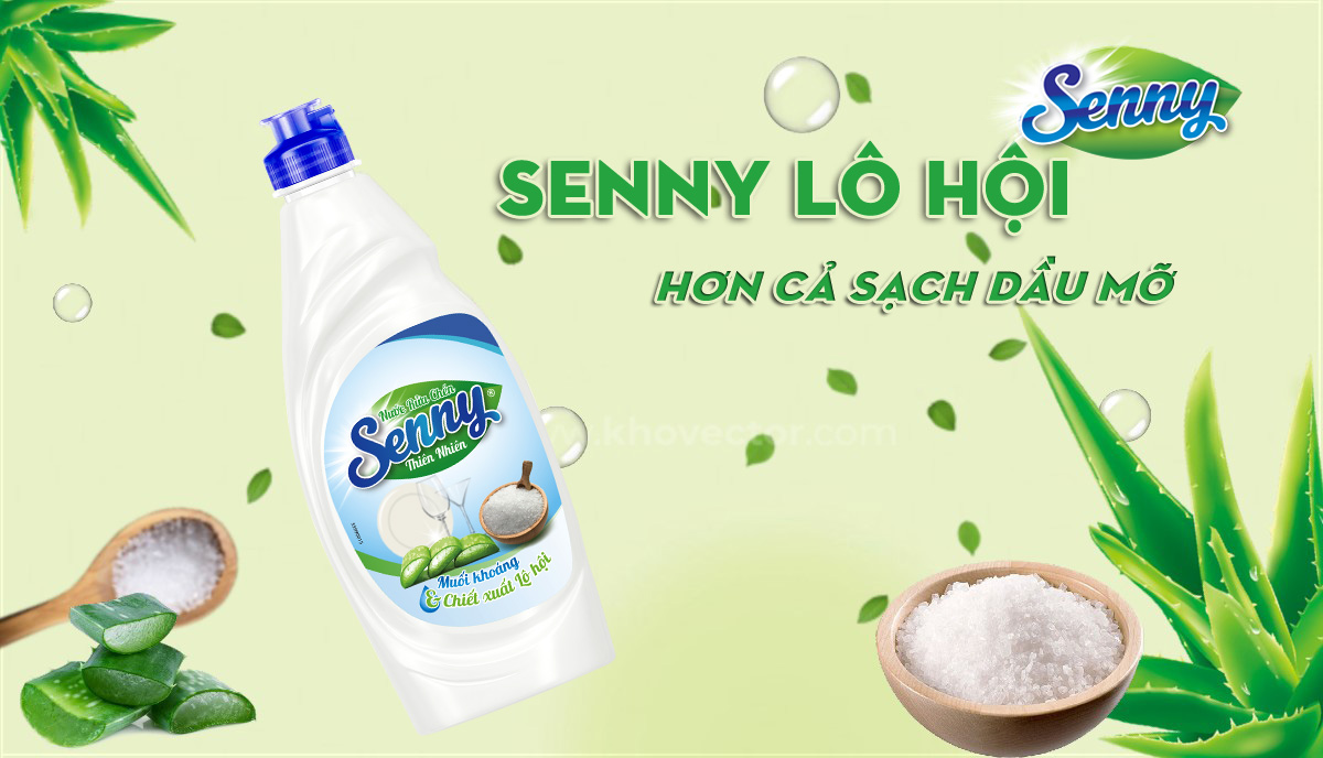 nước rửa chén senny lô hội