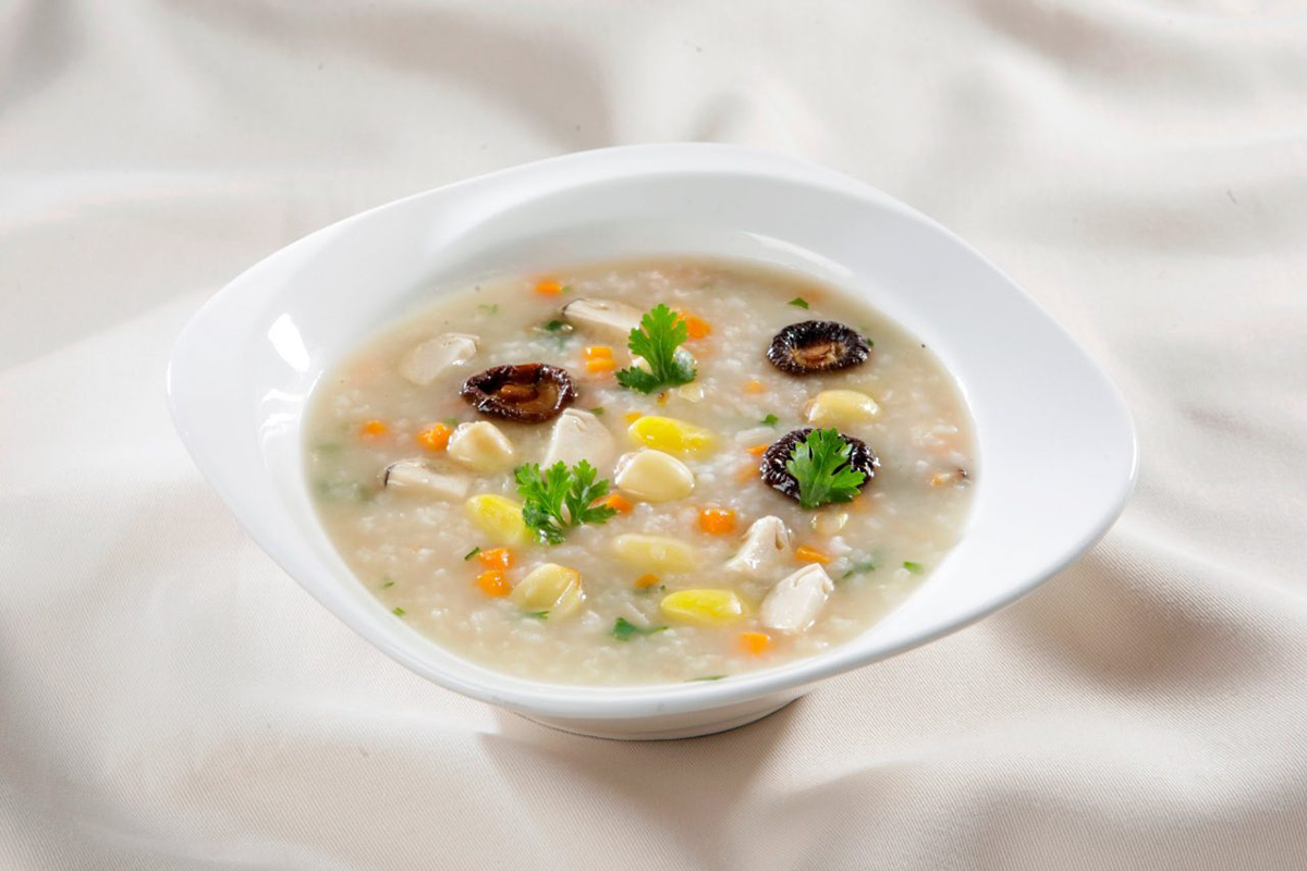 Cháo thịt ếch hạt sen