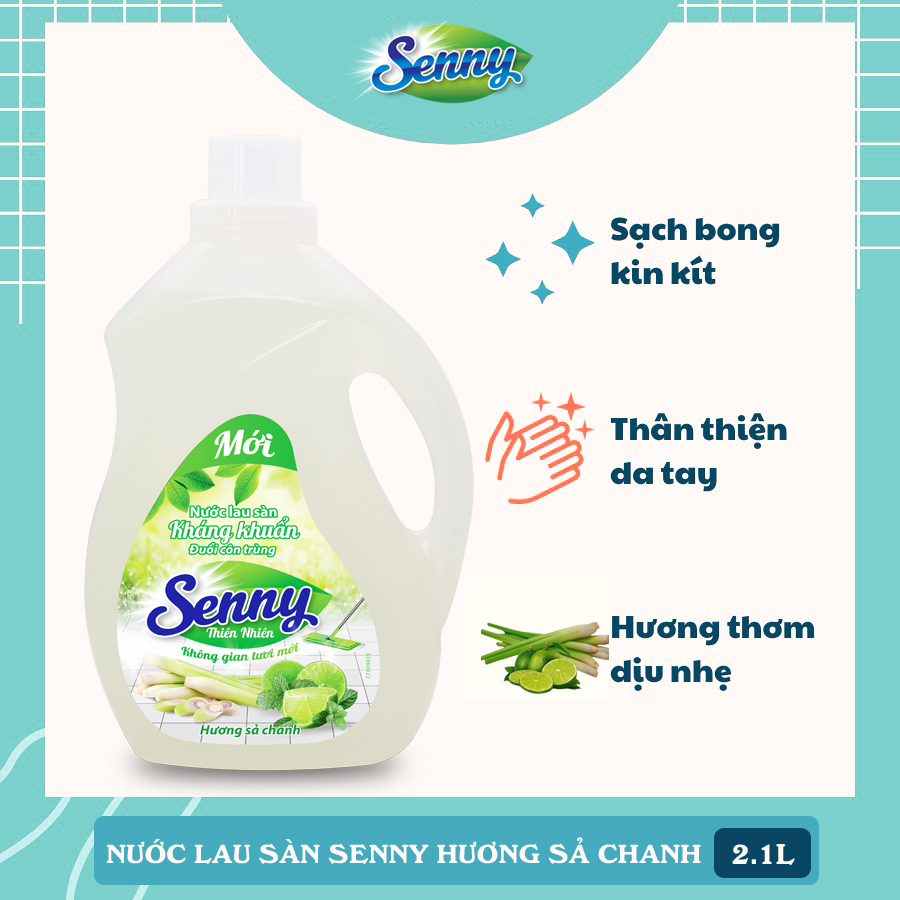 nước lau sàn senny sả chanh thiên nhiên