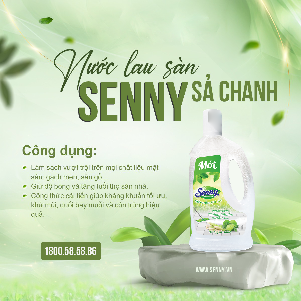 Nước lau sàn Senny hương sả chanh 