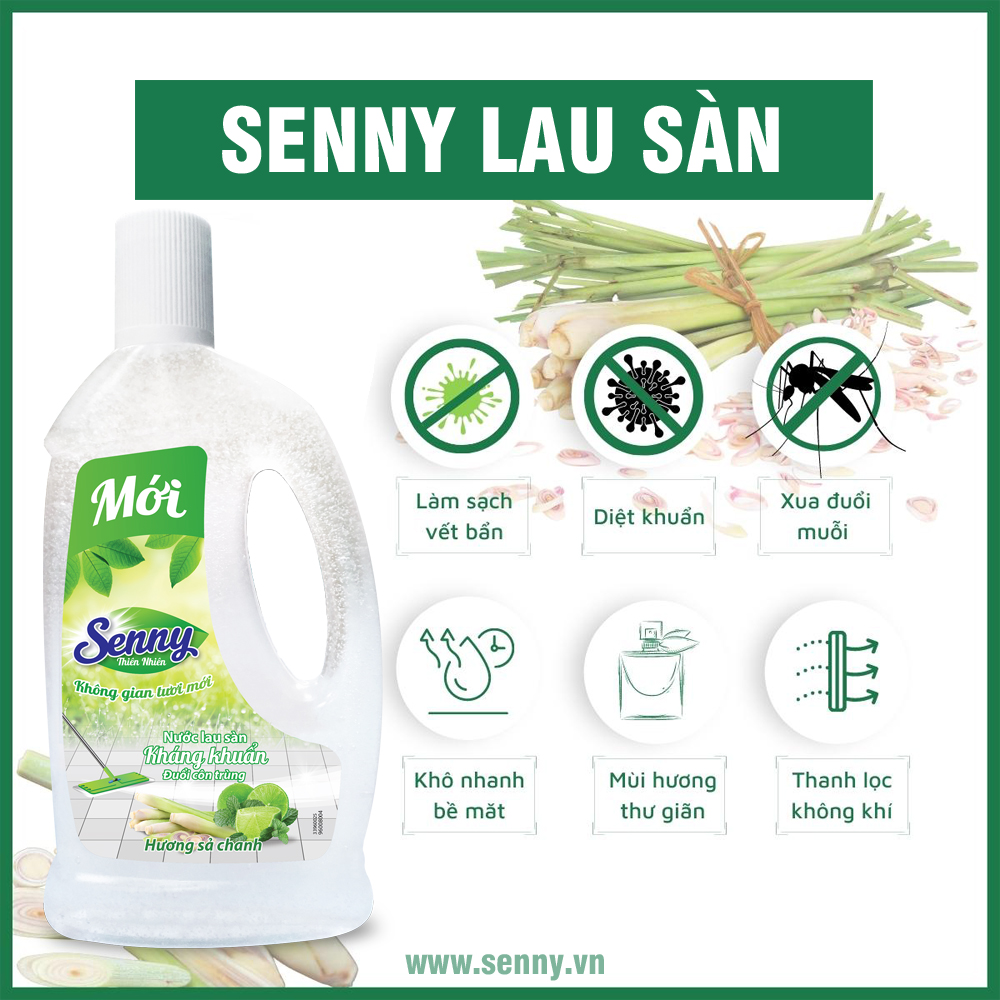 nước lau sàn sả chanh 
