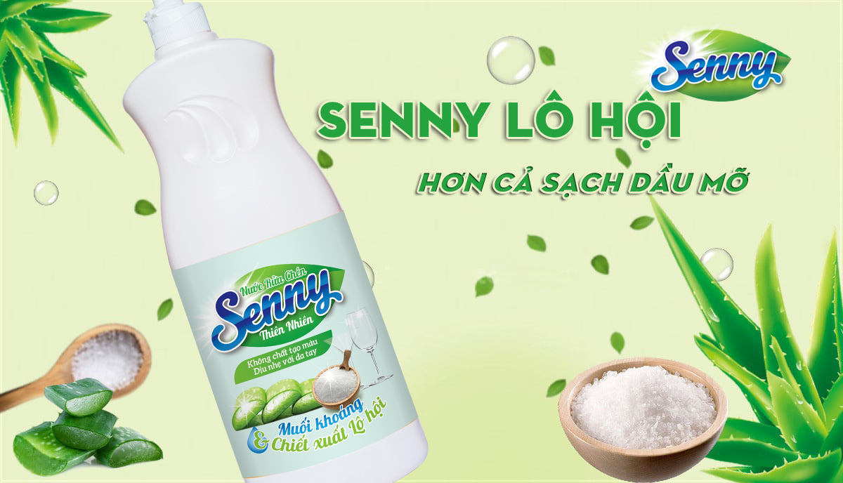 nước rửa chén Senny lô hội