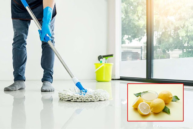 Nước vệ sinh sàn bằng chanh giúp loại bỏ các vết bẩn hiệu quả