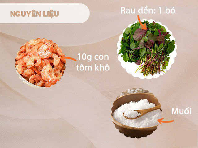 canh tôm khô rau dền