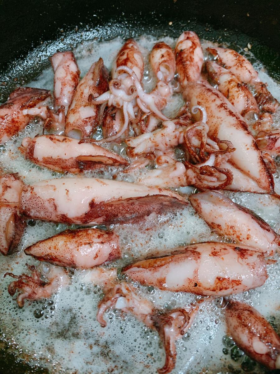 chiên mực chiên mực