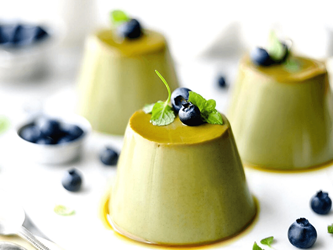 Bánh flan bơ sữa cho bé ăn dặm