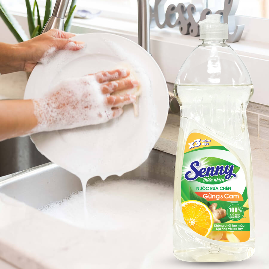Nước rửa chén Senny gừng & cam