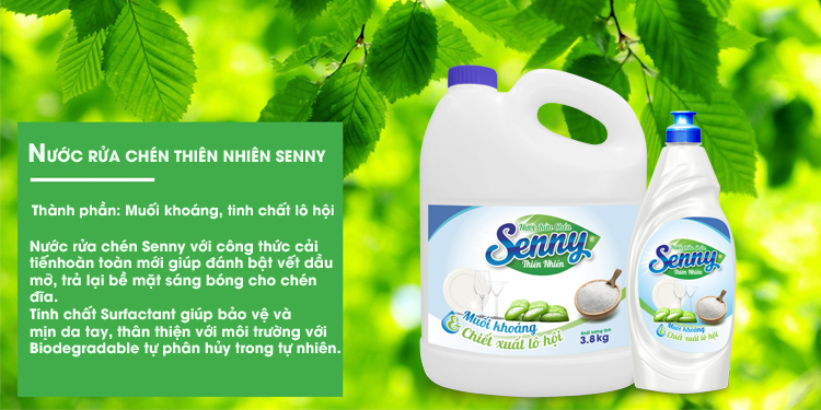 nước rửa chén Senny
