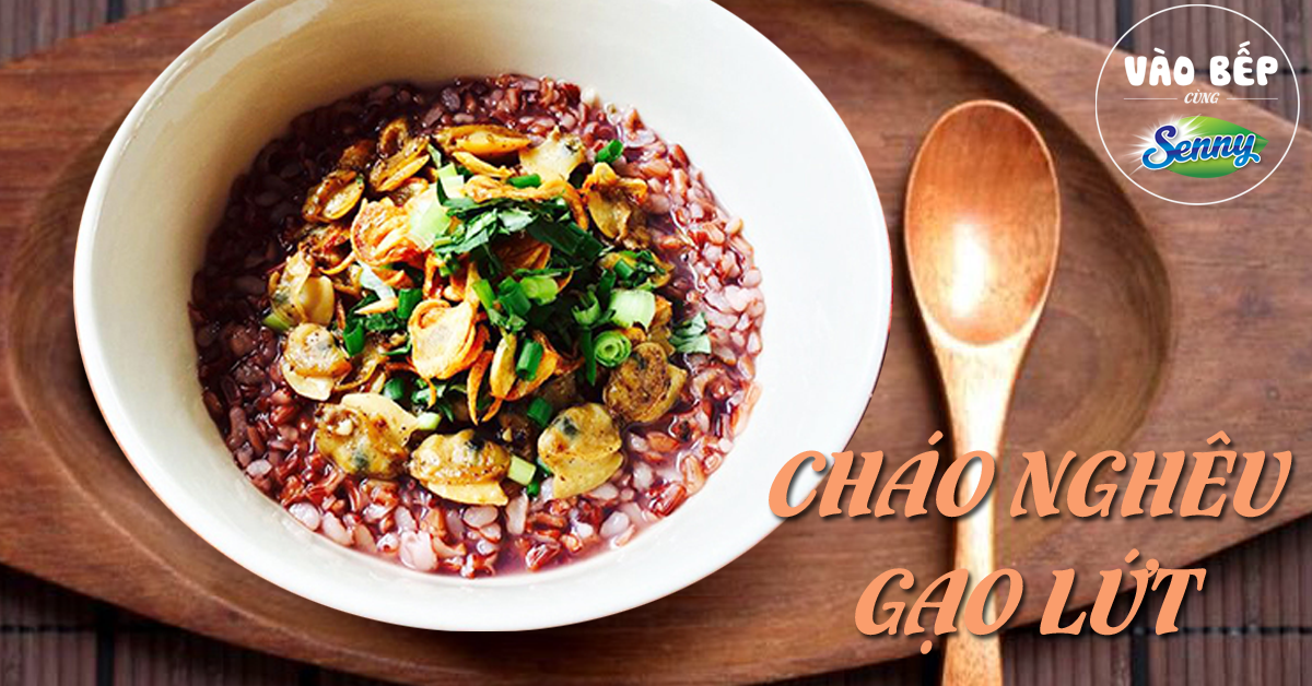 cháo nghêu gạo lứt