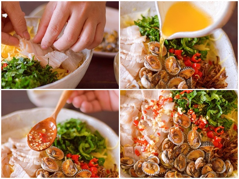 trộn gỏi đu đủ sò huyết