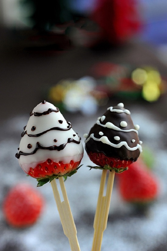 dâu tây chocolate cho giáng sinh