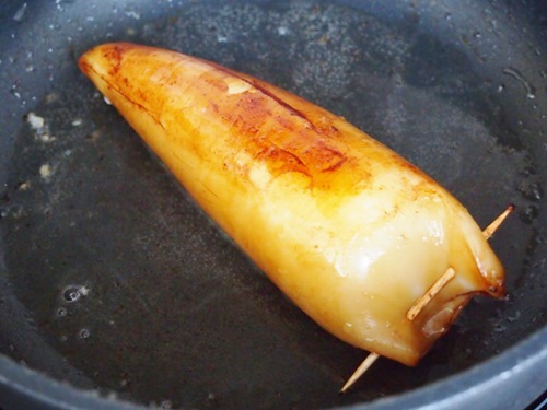 mực nhồi cơm chiên