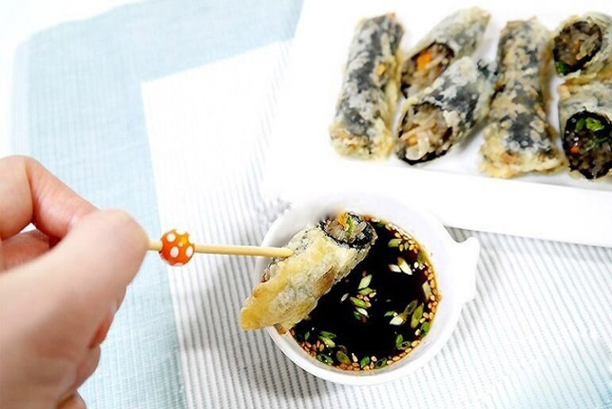 món rong biển chiên giòn