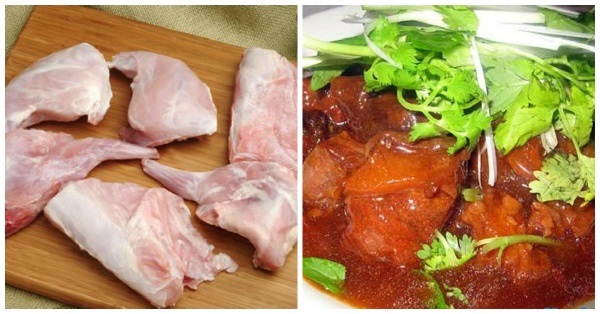 thỏ nấu rượu vang