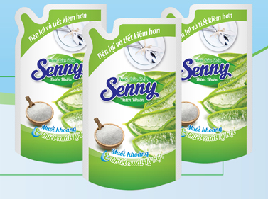 Nước rửa chén thiên nhiên Senny dạng túi tiện lợi, siêu tiết kiệm