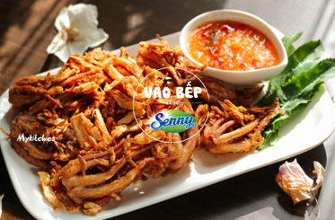 Cuối tuần vào bếp mực chiên giòn cháy tỏi nhâm nhi, ăn là mê