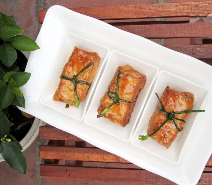 Tàu hũ ky khìa nước dừa - món chay thanh nhẹ ngày cuối tuần