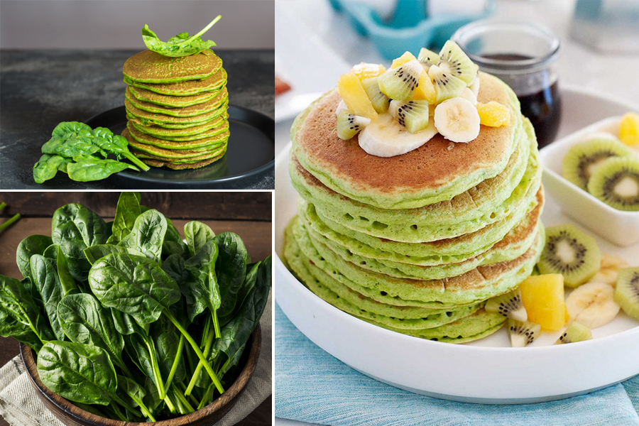 Làm bánh kếp thơm mềm từ cải bó xôi, tại sao không?