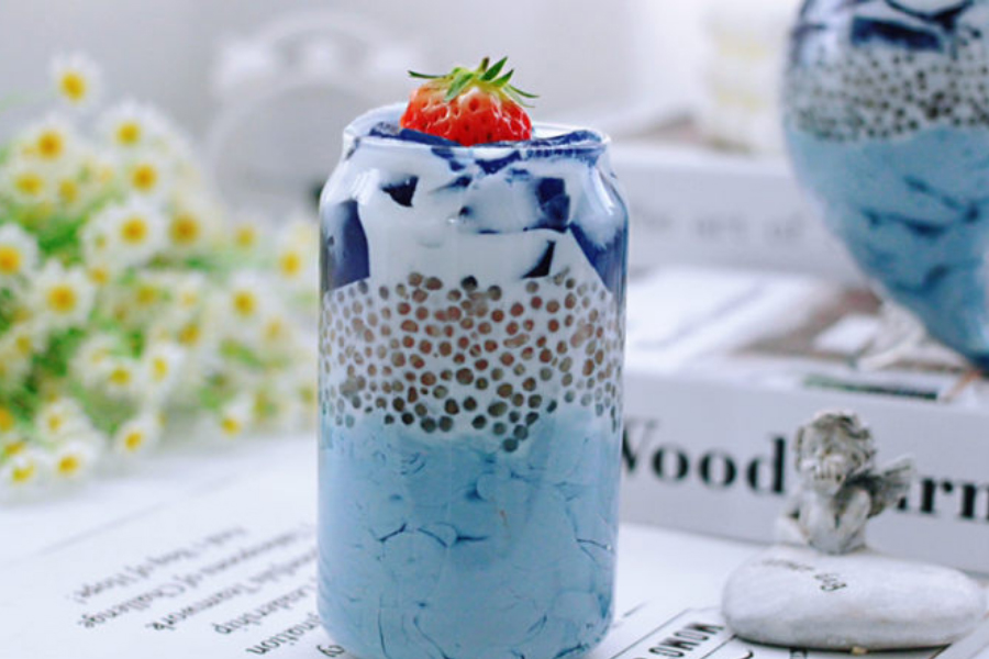 Tự làm sữa thạch hoa đậu biếc xua tan nóng bức ngày hè