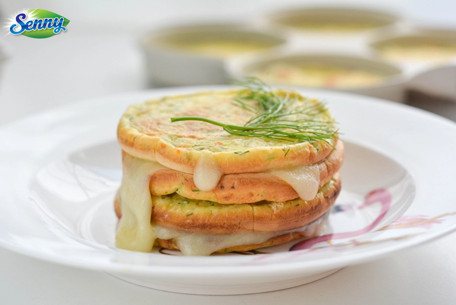 Bánh trứng kẹp phô mai thơm nức cho bữa sáng ngon miệng, đủ chất