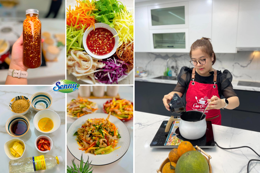 Công thức sốt trộn nộm gỏi chua ngọt "thần thánh", ăn là ghiền, pha 1 lần dùng cả tháng 