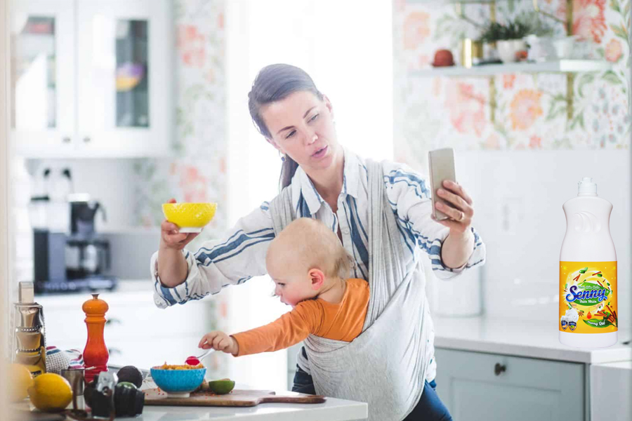 Nước rửa chén Senny hương quế, siêu sạch và an toàn cho các bà nội trợ