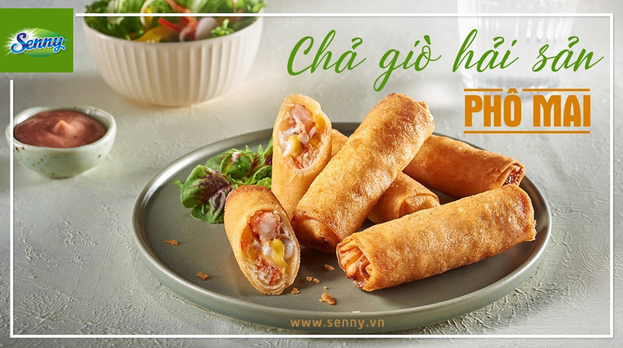 Cuối tuần vào bếp với món chả giò nhân phomai bé mê tít