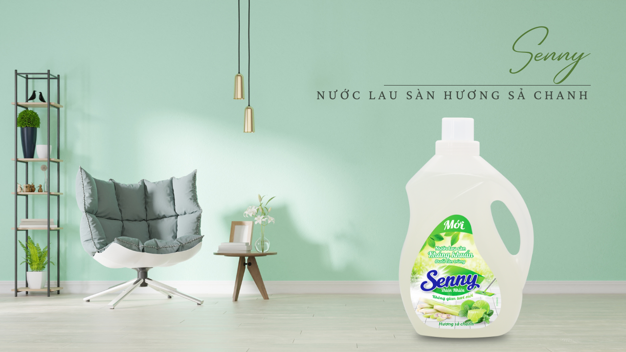 Nước lau sàn Senny sả chanh - Sự lựa chọn tối ưu cho gia đình có trẻ nhỏ
