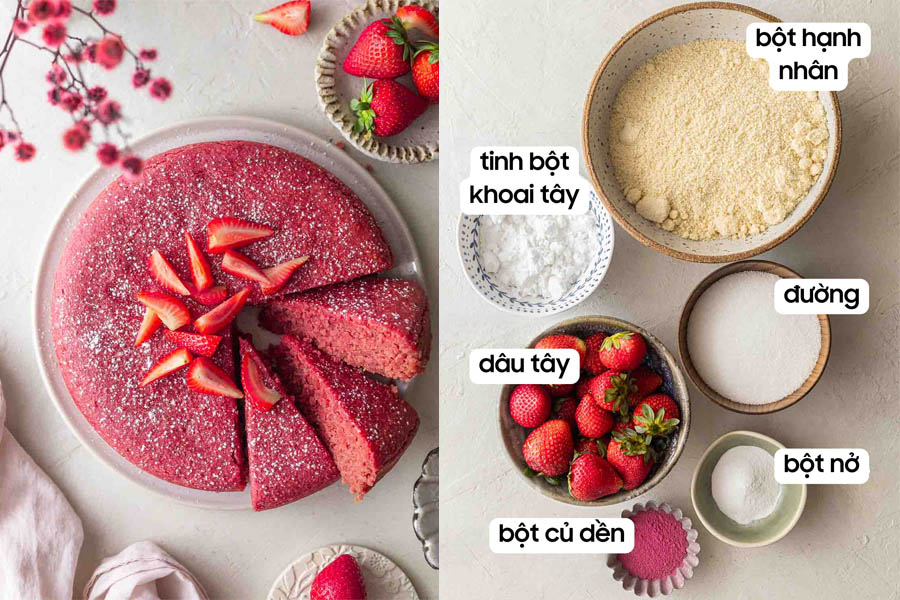 Công thức bánh dâu tây thuần chay mới lạ, nhất định bạn không được bỏ qua
