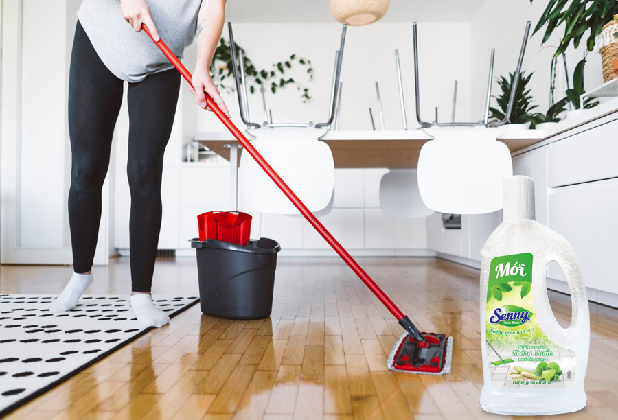 Nước lau sàn Senny sả chanh - Nhà sạch thơm mát, tạm biệt côn trùng