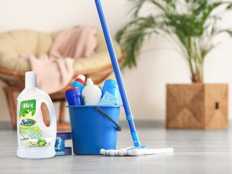 Nước lau sàn Senny thiên nhiên sả chanh an toàn và hiệu quả