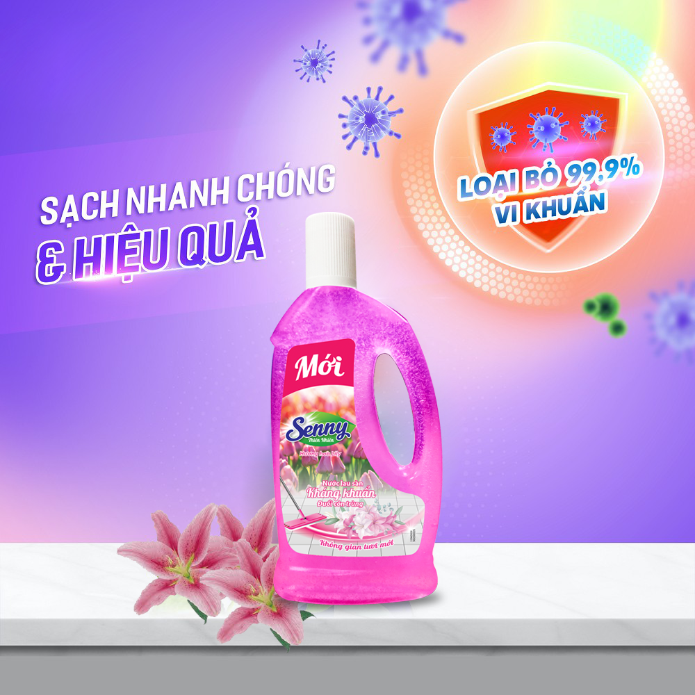 Nước Lau Sàn Senny Hương Hoa Lily – Thơm Mát Tự Nhiên, Sạch Bóng Từng Bước