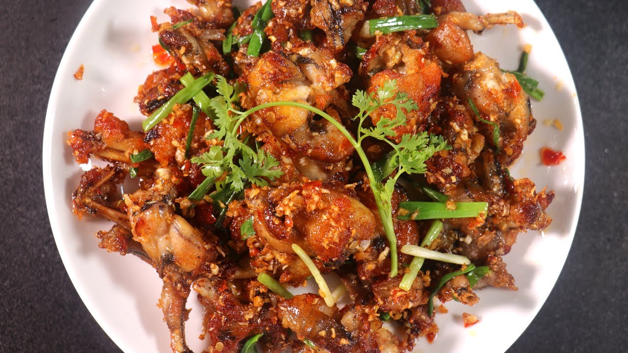 Cách làm ếch chiên sả ớt ngon đến từng thớ thịt