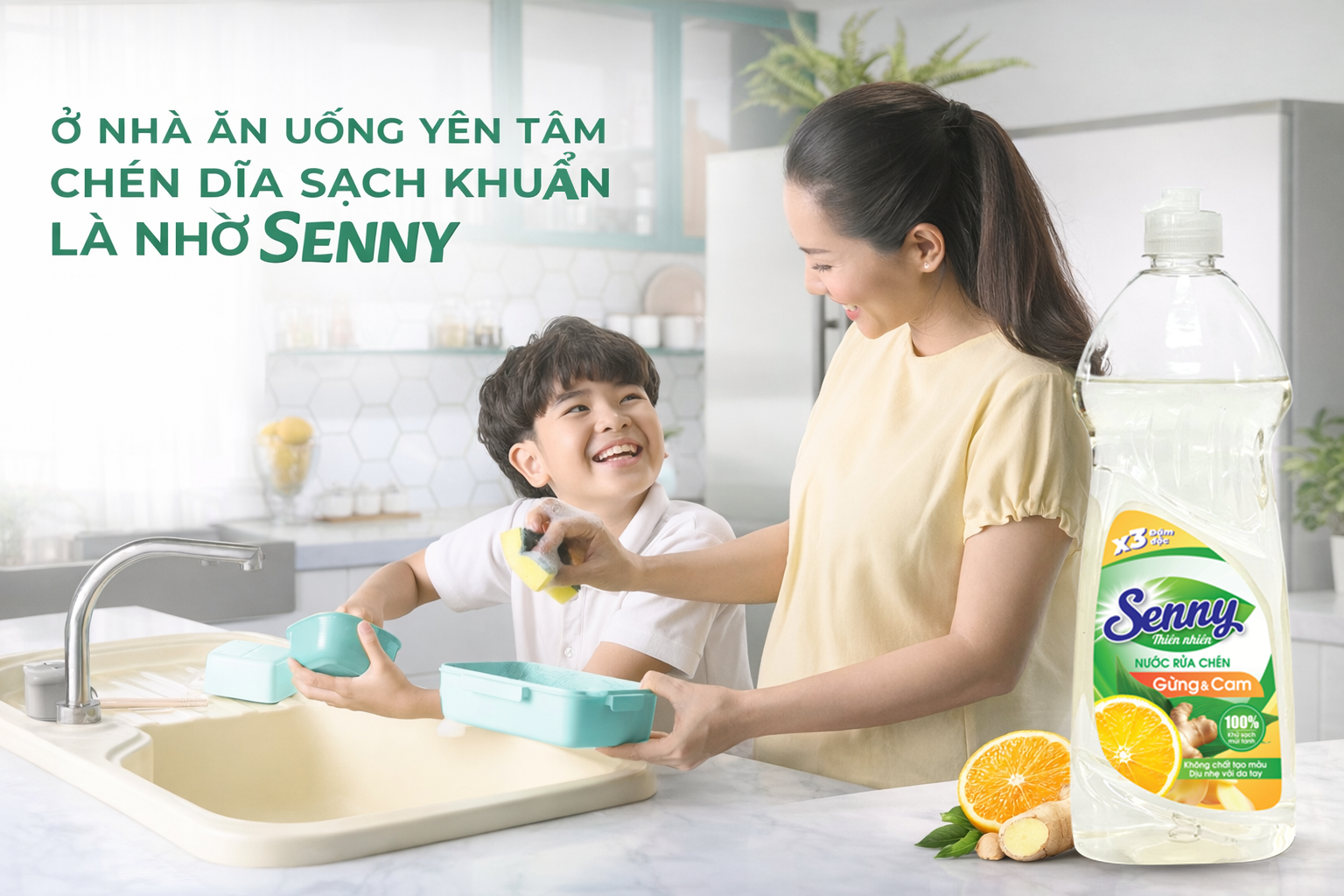 Senny Gừng Cam Đánh Bay Vi Khuẩn Vô Hình, Bảo Vệ Cả Nhà An Tâm