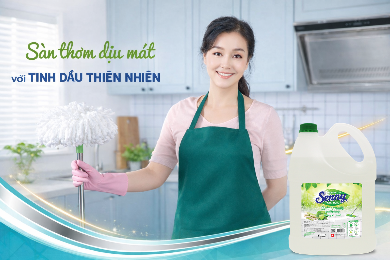 Nước Lau Sàn Senny Sả Chanh – Giải Pháp Làm Sạch Tự Nhiên, Khử Mùi Hiệu Quả Cho Mọi Gia Đình
