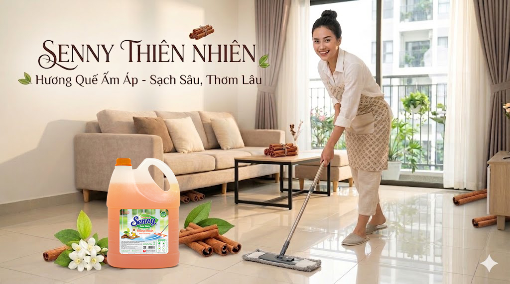 Nước Rửa Chén Senny Hương Quế – Sạch Nhanh, Thơm Quế Dễ Chịu Mỗi Ngày