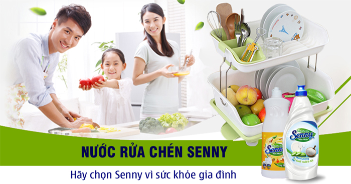 Sạch khuẩn an toàn, an tâm phòng bệnh với nước rửa chén Senny