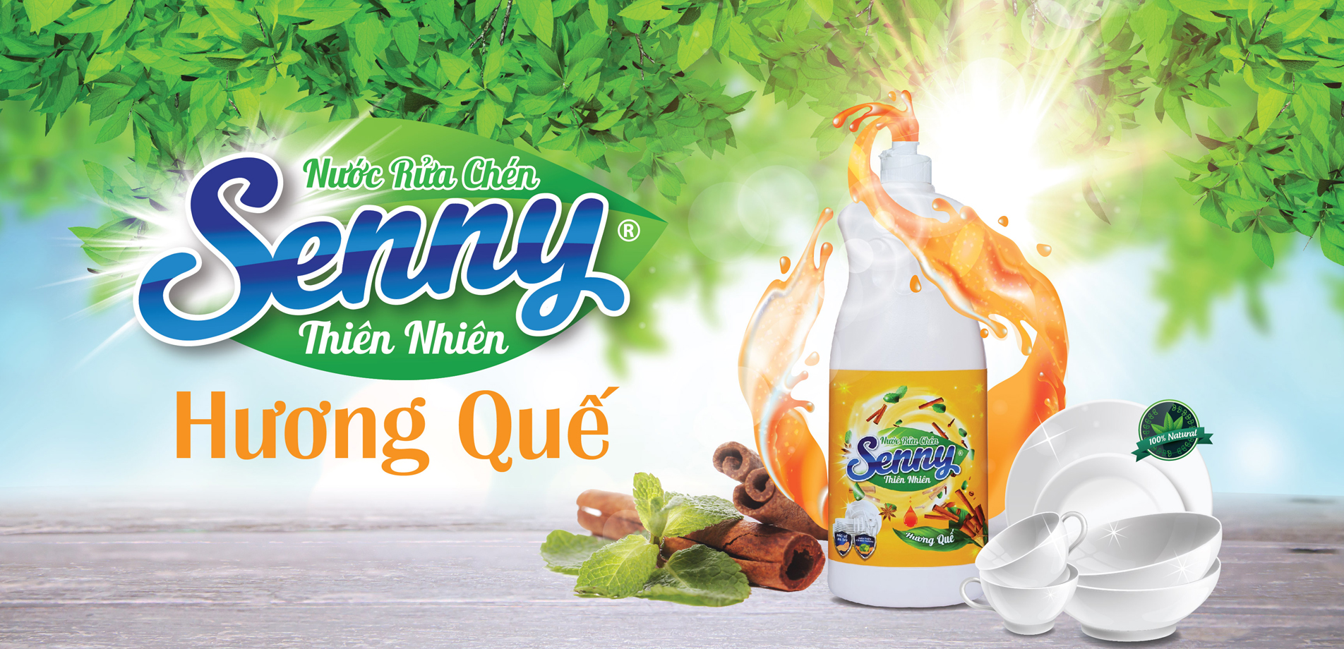 Nước rửa chén Senny Hương Quế